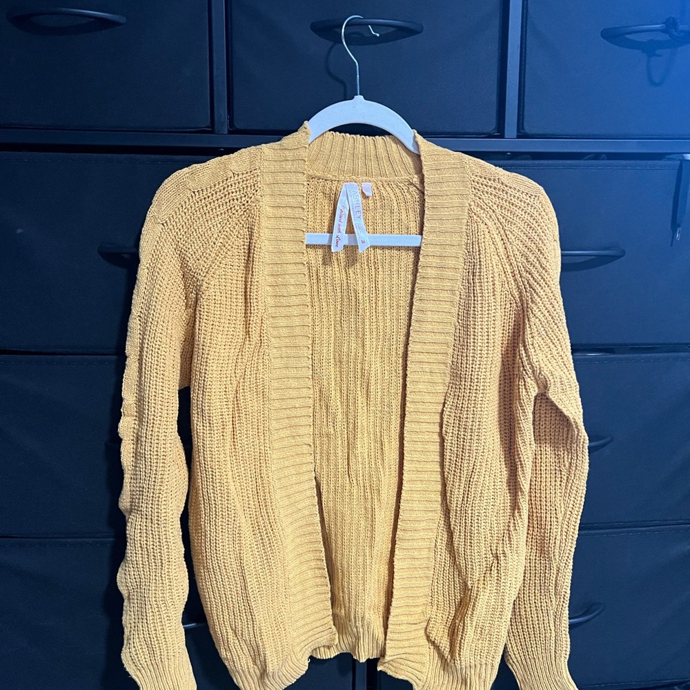 Yellow Cardigan Sweater